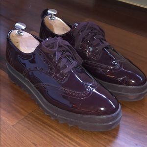 Patent Leather Oxford Wingtip Platforms